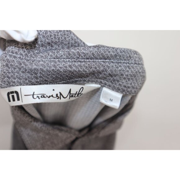 TravisMathew Grey Golf Polo Shirt M Pebble Beach Logo Short Sleeve - Picture 2 of 10